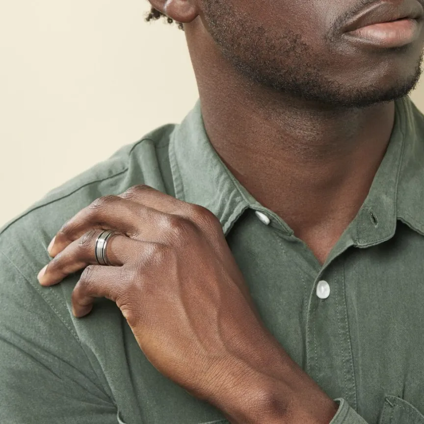 Bague Margalith Acier Blanc-JOURDAN Clearance