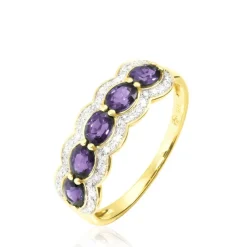 Bague Margaux Or Jaune Amethyste Et Diamant-Histoire d'Or New