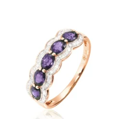 Bague Margaux Or Rose Amethyste Et Diamant-Histoire d'Or Best