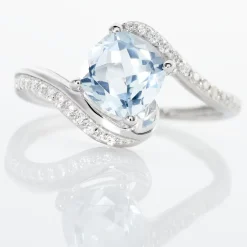 Histoire d'Or Bague Maria-serena Or Blanc Topaze Et Oxyde De Zirconium