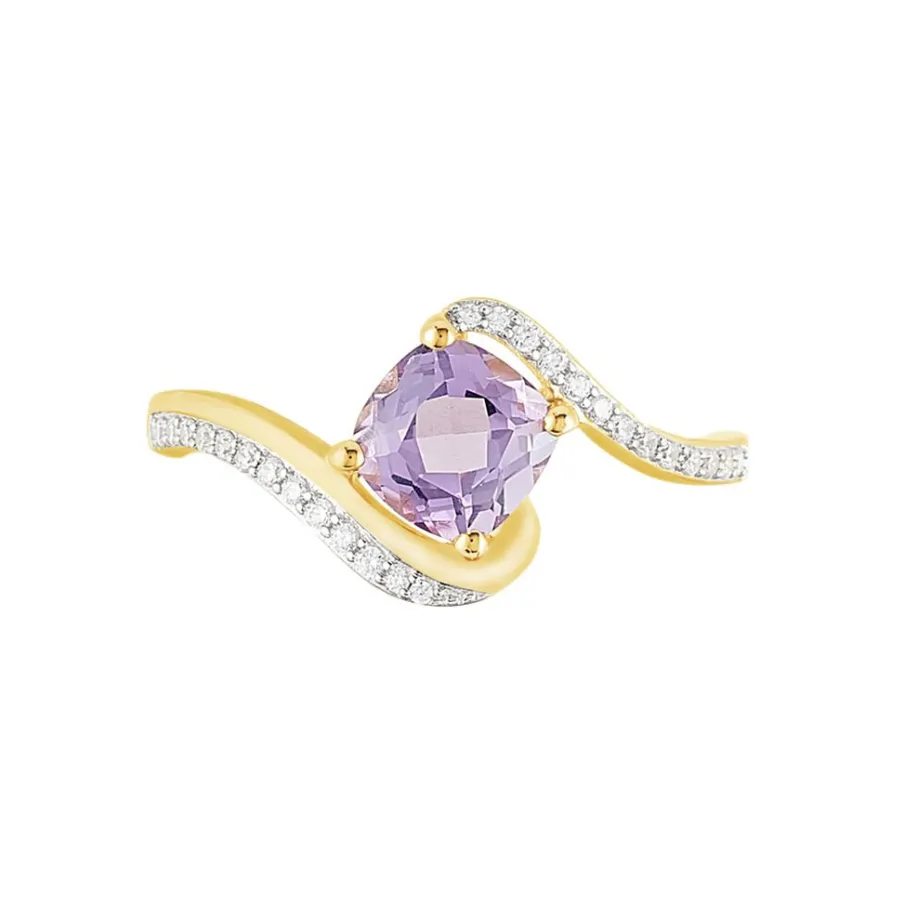 Histoire d'Or Bague Maria-serena Or Jaune Amethyste Et Oxyde De Zirconium