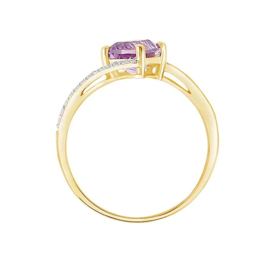 Histoire d'Or Bague Maria-serena Or Jaune Amethyste Et Oxyde De Zirconium