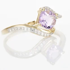 Histoire d'Or Bague Maria-serena Or Jaune Amethyste Et Oxyde De Zirconium