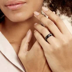 Bague Marichka Ceramique Noir Céramique-Histoire d'Or New