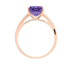 Bague Marie-camille Or Rose Amethyste Et Oxyde De Zirconium-Histoire d'Or Sale