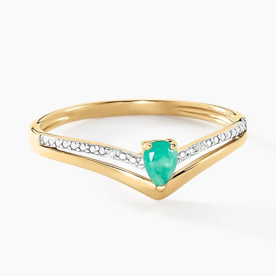 Histoire d'Or Bague Marjeta Or Jaune Emeraude Diamant