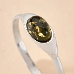 Bague Marquita Argent Blanc Ambre-Histoire d'Or New