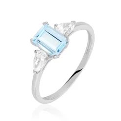Bague Medyna Or Blanc Topaze Et Oxyde De Zirconium-Histoire d'Or Outlet