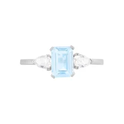 Bague Medyna Or Blanc Topaze Et Oxyde De Zirconium-Histoire d'Or Outlet