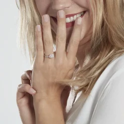 Bague Mentoura Or Blanc Diamant Synthétique-Histoire d'Or Online