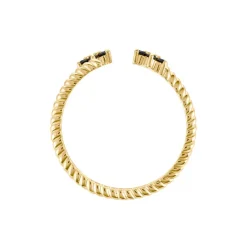 Bague Midnight Royalty Plaqué Or Jaune Pierre De Synthèse-Histoire d'Or Best