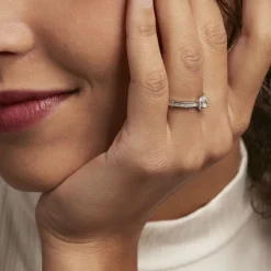 Bague Mélissande Argent Blanc Oxyde De Zirconium-Histoire d'Or New