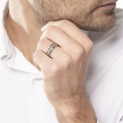 JOURDAN Bague Mollie Acier Blanc