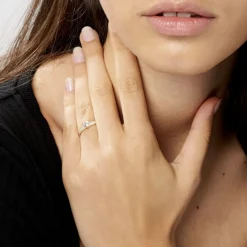 Bague Monelle Or Jaune Oxyde De Zirconium-Histoire d'Or Clearance