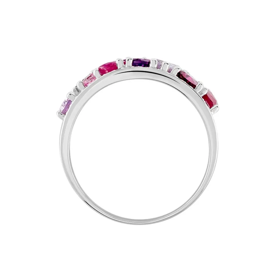 Histoire d'Or Bague Multicolore Or Blanc Amethyste Et Saphir Et Rhodolite