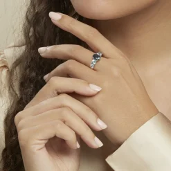 Bague Muna Or Blanc Topaze Bleu London Topaze Topaze-Histoire d'Or Clearance