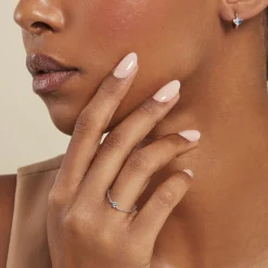 Histoire d'Or Bague Myhalf Argent Blanc Oxyde De Zirconium