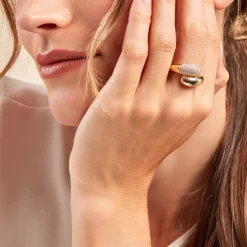 Bague Nelsie Plaqué Or Doré Oxyde De Zirconium-Histoire d'Or Online