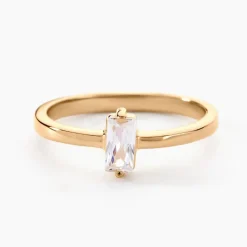 Bague Nila Plaqué Or Jaune Oxyde De Zirconium-Histoire d'Or Discount