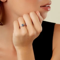 Bague Ninian Or Jaune Saphir Diamant-Histoire d'Or New