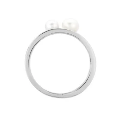 LAETIZIA Bague Nissi Argent Blanc Perle De Culture Oxyde De Zirconium