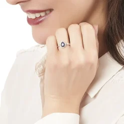 Bague Nola Or Blanc Saphir Et Diamant-Histoire d'Or Online