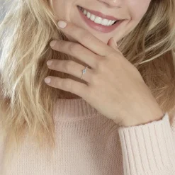 Bague Noria Or Blanc Topaze Et Oxyde De Zirconium-Histoire d'Or Discount