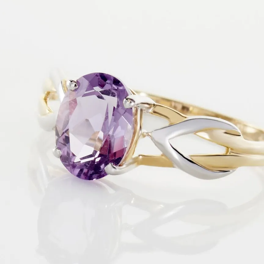 Bague Or Bicolore Bonnie Améthyste-Histoire d'Or Discount