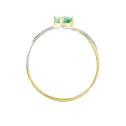 Bague Or Bicolore Rosmunda Emeraude-Histoire d'Or Hot