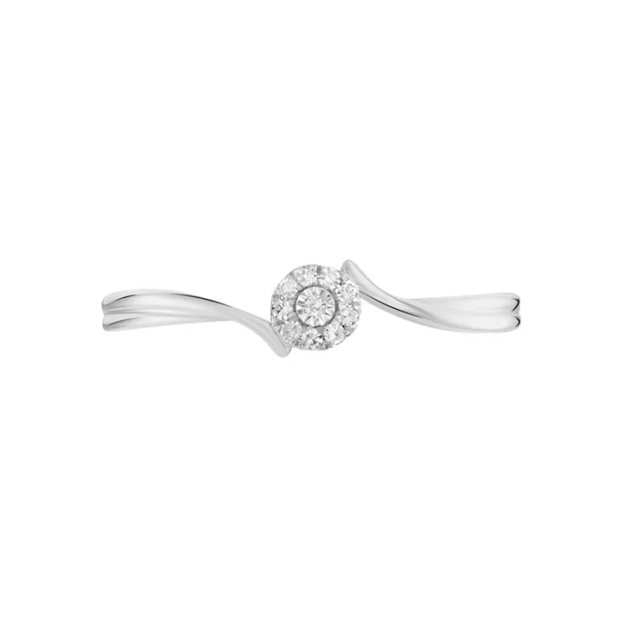 Histoire d'Or Bague Or Blanc Cerisette Diamant