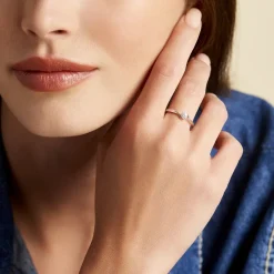 Histoire d'Or Bague Or Blanc Cerisette Diamant