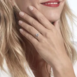 Bague Or Blanc Gesacus Oxyde De Zirconium-Histoire d'Or New