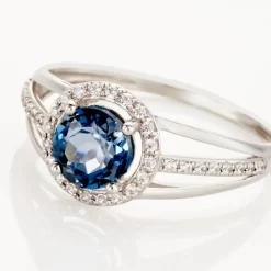 Bague Or Blanc Maeva Topaze Oxydes De Zirconium-Histoire d'Or Online