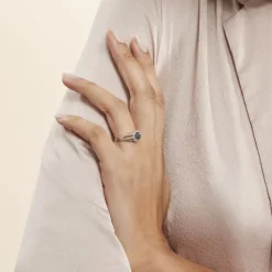 Bague Or Blanc Maeva Topaze Oxydes De Zirconium-Histoire d'Or Online