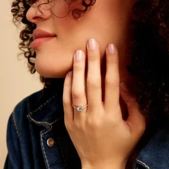 Histoire d'Or Bague Or Blanc Manon Topaze Oxydes De Zirconium