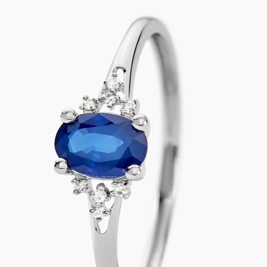 Histoire d'Or Bague Or Blanc Marie Saphir Diamants