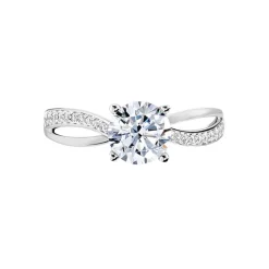 Bague Or Blanc Ofelie Solitaire Oxyde-Histoire d'Or Discount