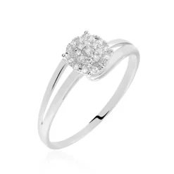 Bague Or Blanc Rosalane Diamants-Histoire d'Or Hot