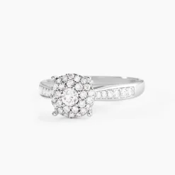 Bague Or Blanc  Shirlene Diamant Synthetique-Histoire d'Or Sale
