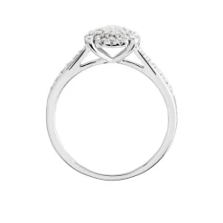 Bague Or Blanc  Shirlene Diamant Synthetique-Histoire d'Or Clearance
