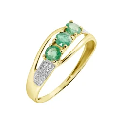 Bague Or Jaune Abelard Emeraudes Diamants-Histoire d'Or Clearance