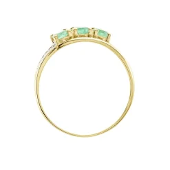 Bague Or Jaune Abelard Emeraudes Diamants-Histoire d'Or Clearance