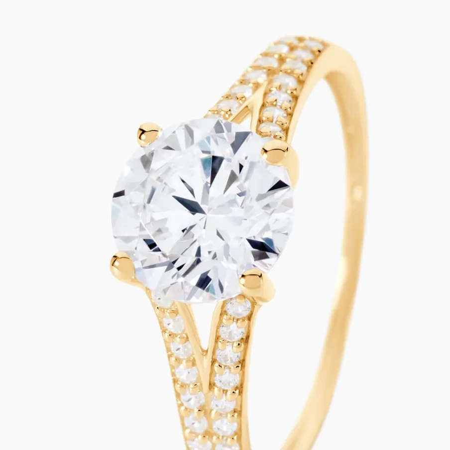 Histoire d'Or Bague Or Jaune Carolina Oxyde De Zirconium
