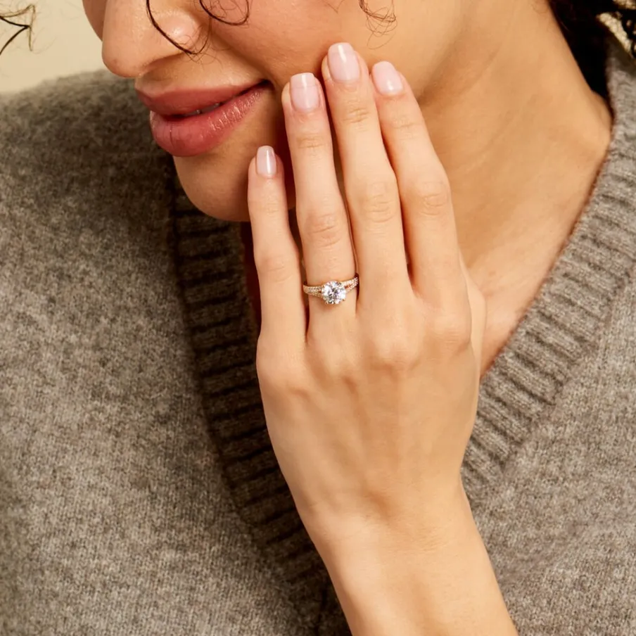 Histoire d'Or Bague Or Jaune Carolina Oxyde De Zirconium