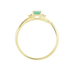 Histoire d'Or Bague Or Jaune Cassie Emeraude Diamants