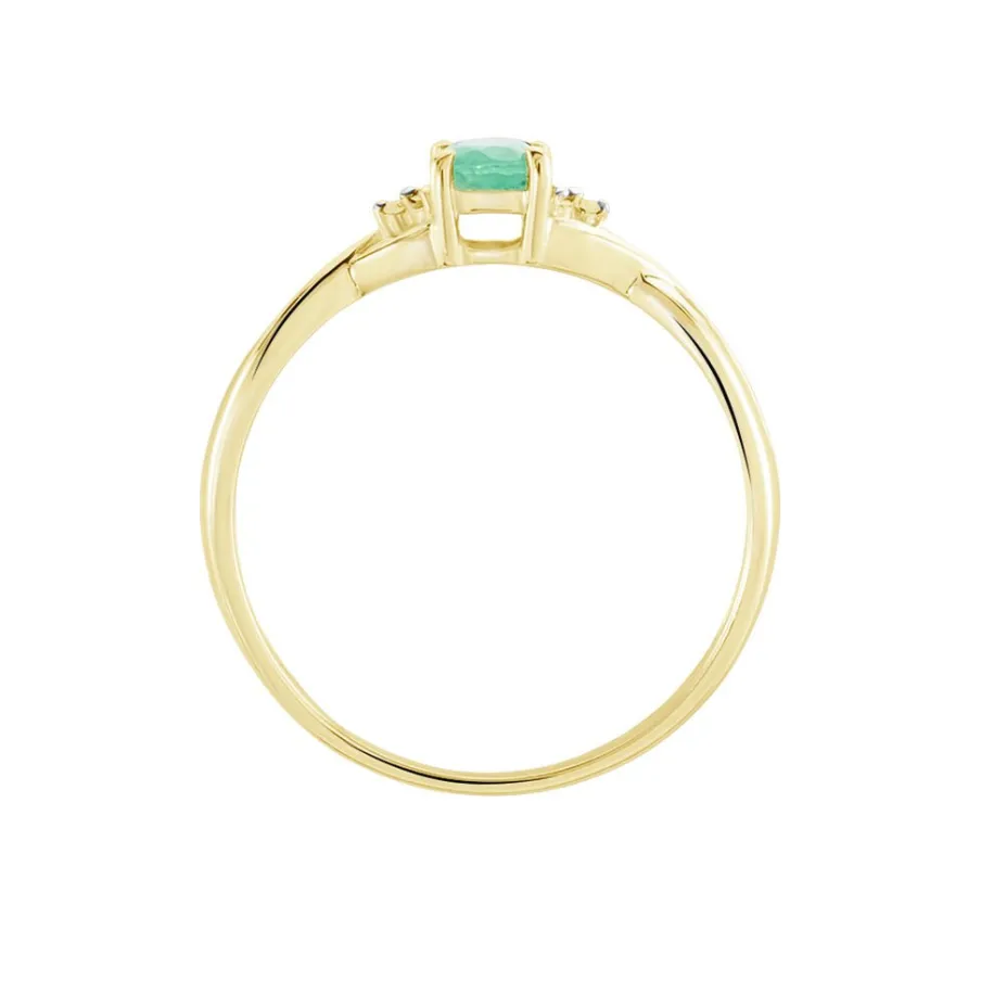 Histoire d'Or Bague Or Jaune Cassie Emeraude Diamants