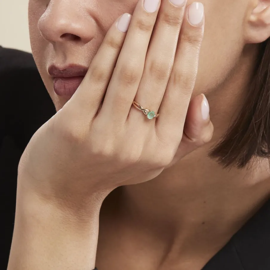 Histoire d'Or Bague Or Jaune Cassie Emeraude Diamants
