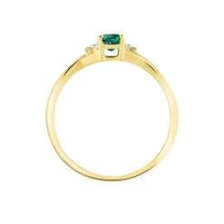 Bague Or Jaune Cassie Emeraude Et Diamant-Histoire d'Or Best