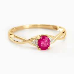 Bague Or Jaune Cassie Rubis Et Diamant-Histoire d'Or