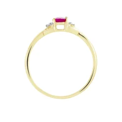 Bague Or Jaune Cassie Rubis Diamants-Histoire d'Or